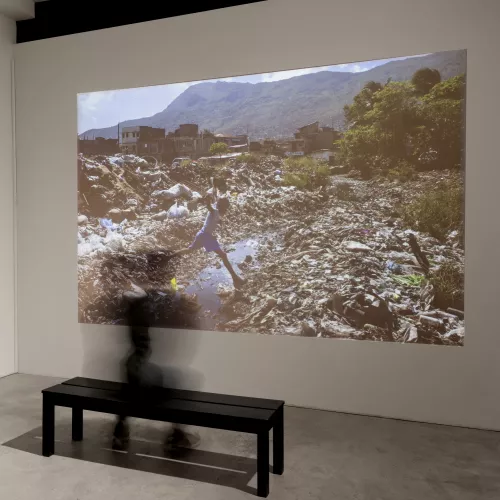 a screening in a gallery