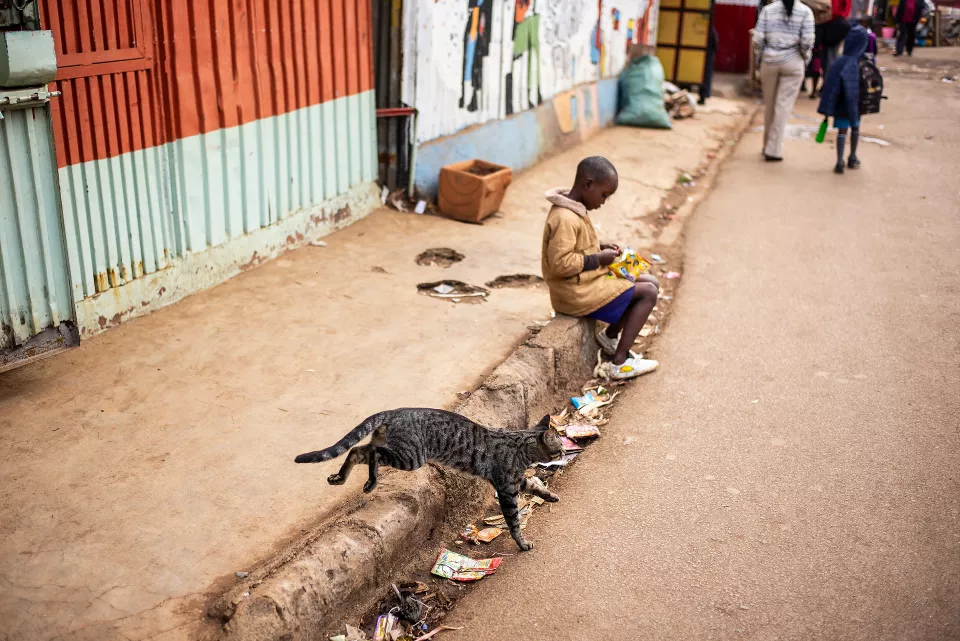 Street scene in an informal settlement